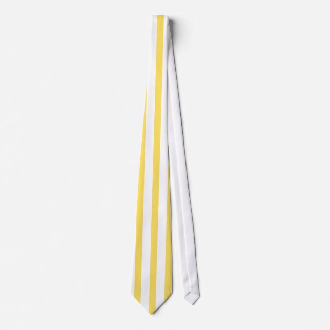 Yellow Vertical Stripes Tie (Front)