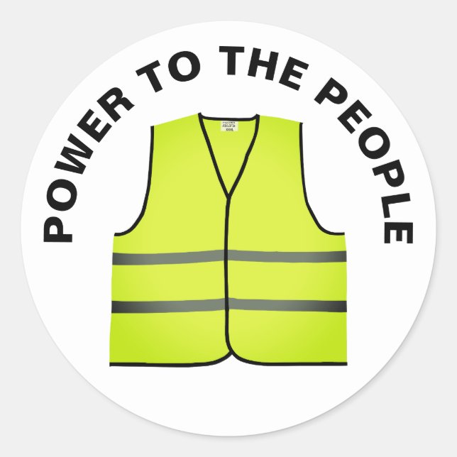 Yellow vest protest sticker (Devant)