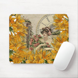 Yellow Victorian Woman Mouse Pad! Mouse Pad