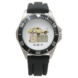 Yellow Vintage Car Watch