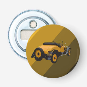 Yellow Vintage Convertible Car, Bottle Opener