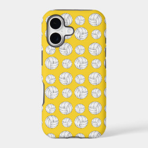 Yellow volleyballs pattern