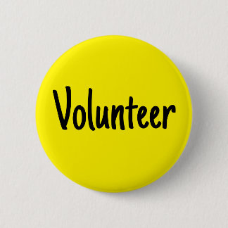 Yellow Volunteer 2 Inch Round Button