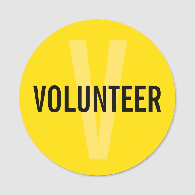 Yellow Volunteer Badge (Front)