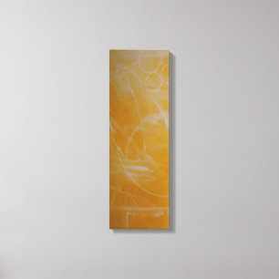 Yellow w/ White Abstract Canvas Print