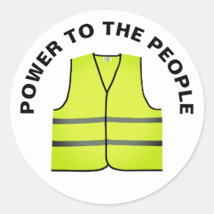 Yellow waistcoat protest sticker