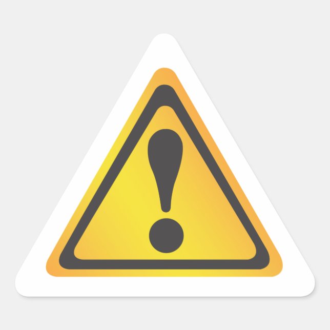 Yellow Warning Label (Front)