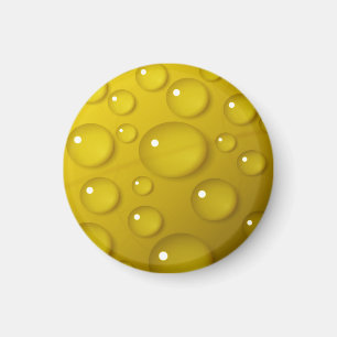 Yellow Water Drop Background Magnet