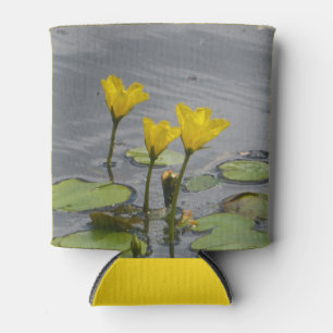 Yellow Water Lilies Can Cooler