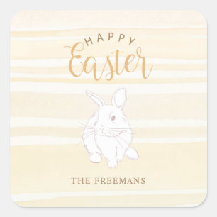 Yellow Watercolor Easter Sticker