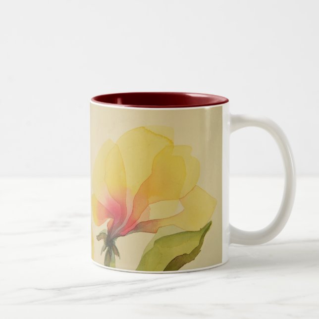 Yellow Watercolor Flower  Mug (Right)