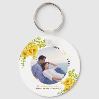 Yellow watercolor flowers, green leaves and photo