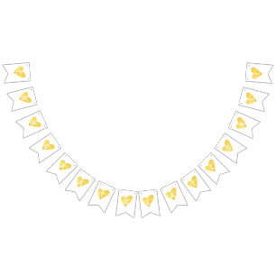 Yellow Watercolor Heart Banner