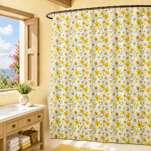 Yellow Watercolor Wildflower Pattern 