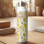 Yellow Watercolor Wildflower Pattern  Water Bottle<br><div class="desc">This yellow wildflower pattern brings a gentle sense of energy and brightness to your day,  adding a soft touch of natural beauty. If you would like to personalize this product,  please contact the designer.</div>