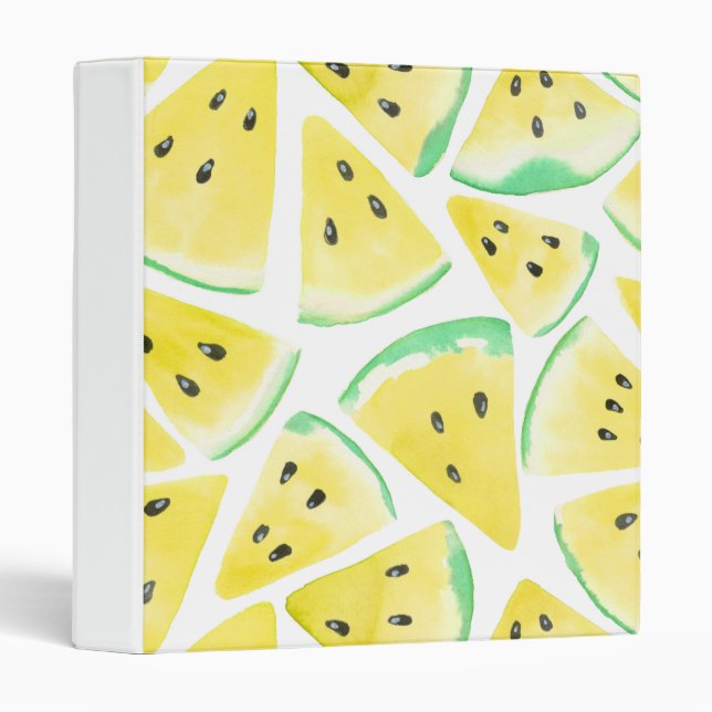 Yellow watermelon slices pattern binder (Front/Spine)