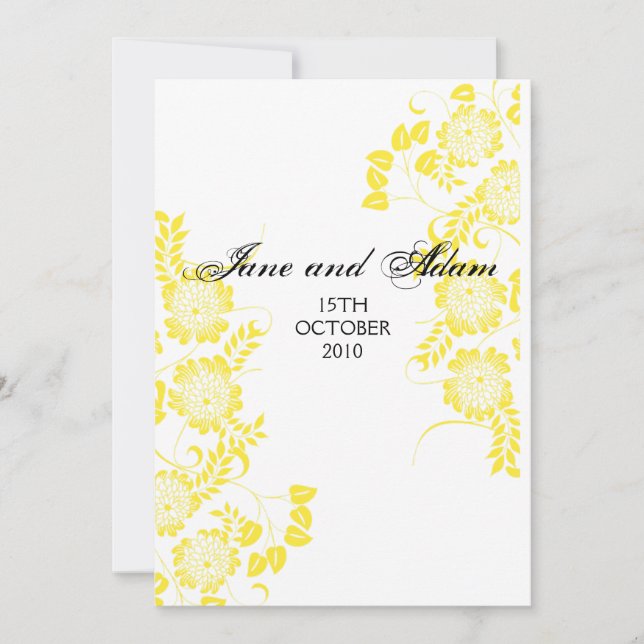 yellow wedding invitation (Front)