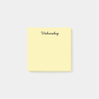 Yellow Wednesday Post-it Notes