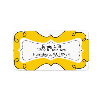 Yellow whimsical Address Labels