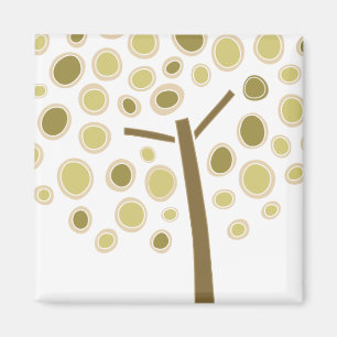 Yellow Whimsical Tree Magnet