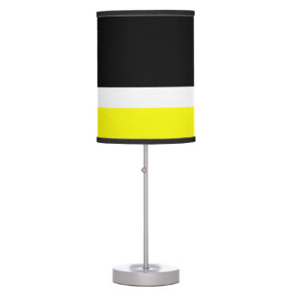 Yellow White Black Colorblock Table Lamp