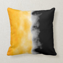 Yellow White Black Druzy Geode Slice look Throw Throw Pillow
