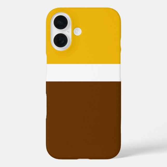Yellow White Brown Plain Colour Block Design  Case-Mate iPhone Case (Back)