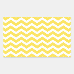Yellow White Chevron Pattern Sticker