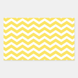 Yellow White Chevron Pattern Sticker
