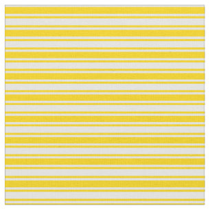 Yellow & White Coloured Lined/Striped Pattern Fabric