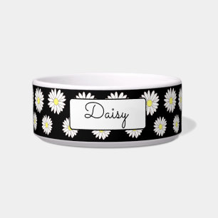 Yellow & White Daisies Personalized   Bowl