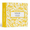 Yellow White Damask Monogram