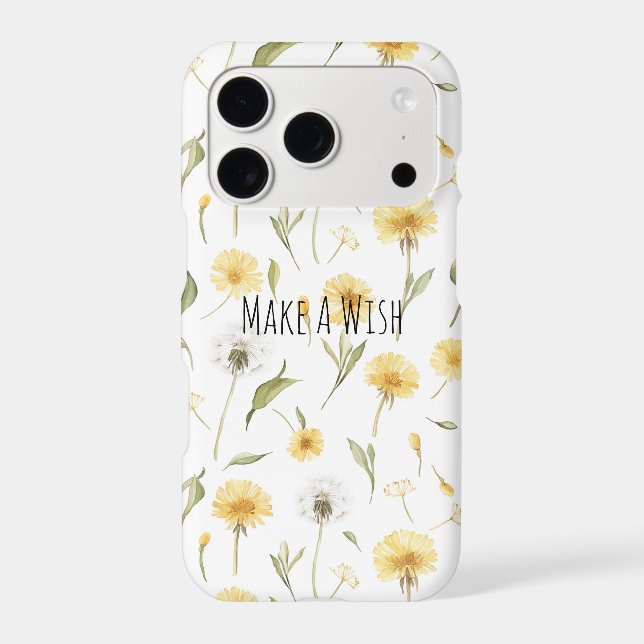 Yellow White Dandelions Flowers (Back)