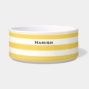 Yellow & White Deckchair Stripes Personalised