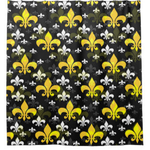 Yellow White Fleur De Lis