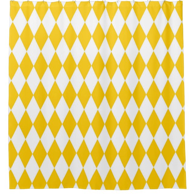 Yellow White Harlequin Diamonds Checkers Design  (Front)
