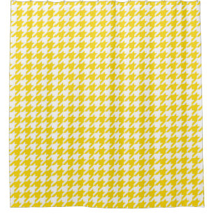 Yellow White Houndstooth Check