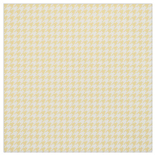 Yellow White Houndstooth Pattern Fabric