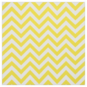 Yellow White LG Chevron ZigZag Pattern 12I Fabric