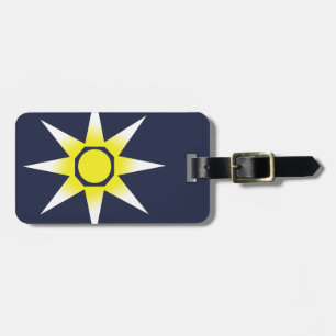 Yellow White Magic Sun Product Luggage Tag