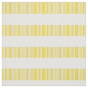 Yellow White Modern Stripes Fabric
