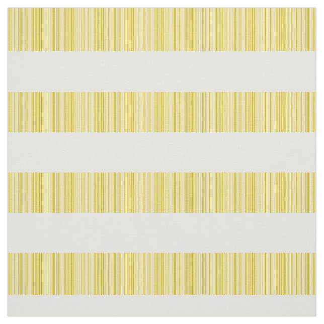 Yellow White Modern Stripes Fabric (Swatch)