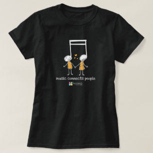 Yellow & White Music Connects People T-Shirt