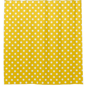 Yellow White Polka Dots Design