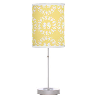 Yellow & White Seahorse Pattern Table Lamp
