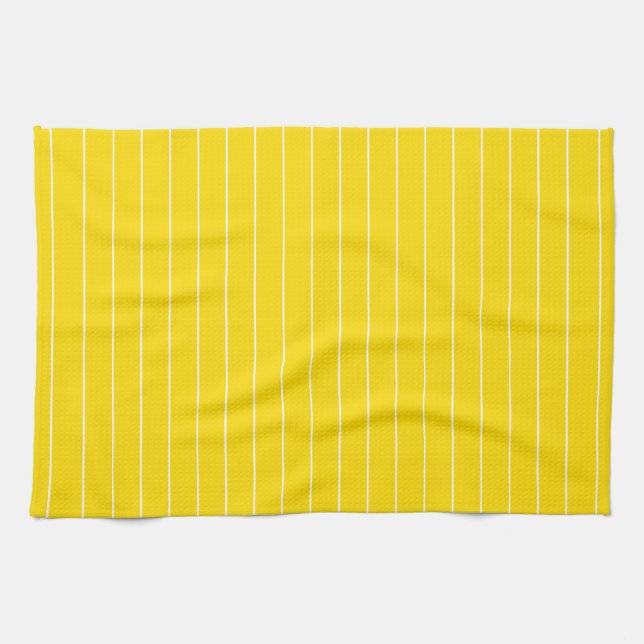 Yellow White Stripe Template Elegant Trend Colours Kitchen Towel (Horizontal)