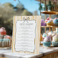 Yellow White Stripe Vintage Bow Price List