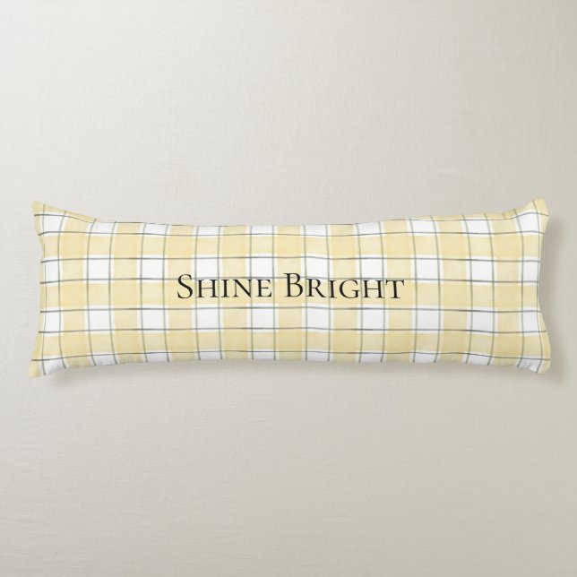 Yellow White Stripes Christmas   Body Pillow (Front)