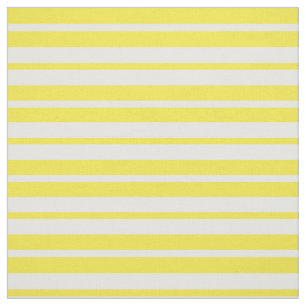 Yellow White Stripes Pattern Design Fabric