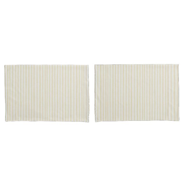 Yellow White Stripes Pillowcase (Front-Set)